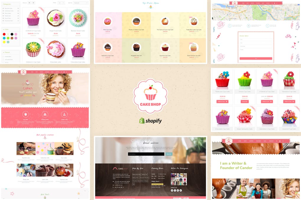 Cake Shop – Tema Shopify para Padaria e Café