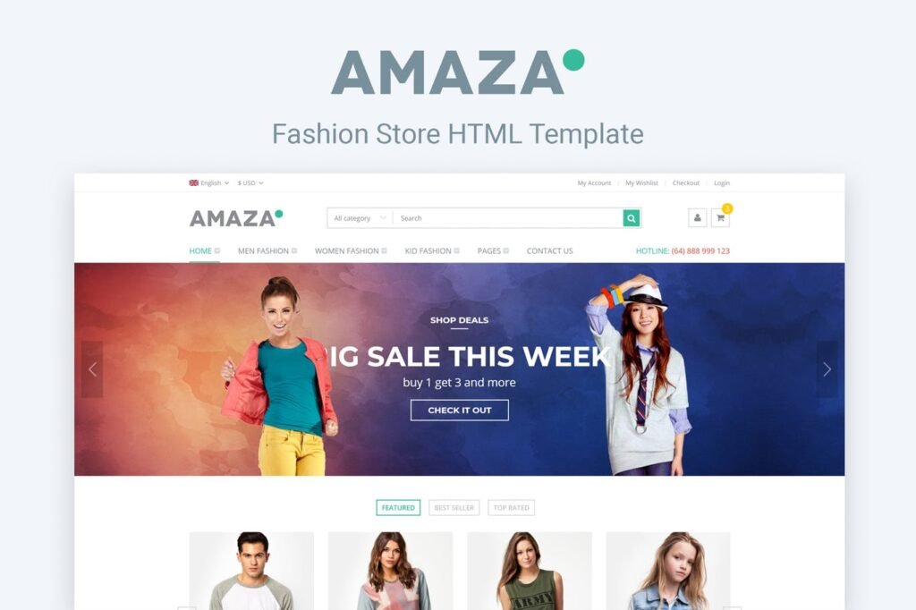 Modelo de HTML Amaza – Fashion Store