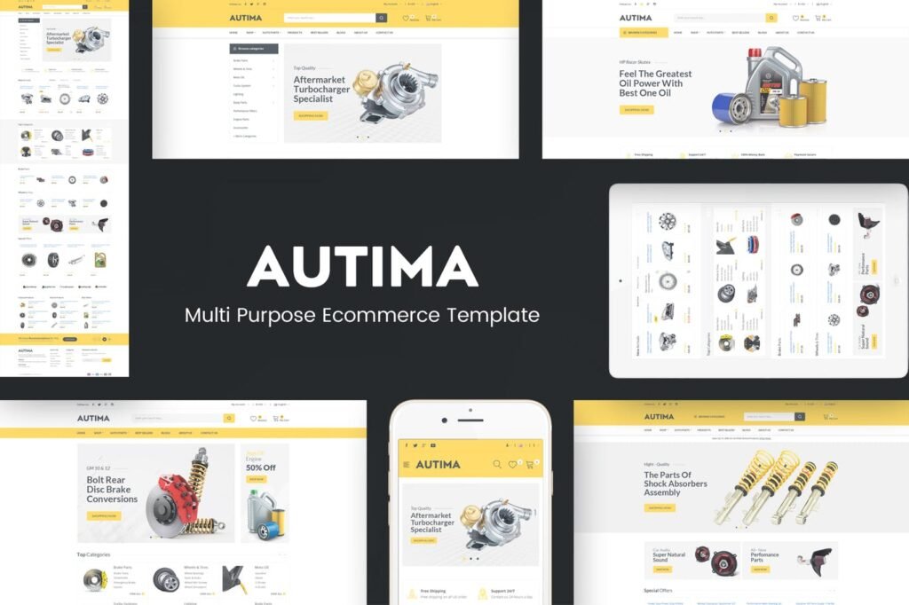 Autima – Accessories Car OpenCart Theme