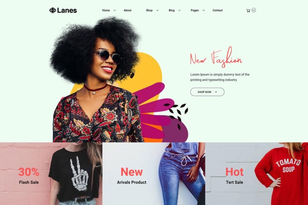 Lanes – eCommerce Bootstrap 4 Template