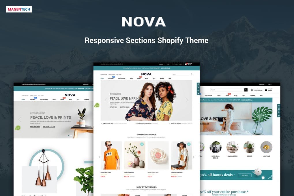 Nova – Tema Shopify Responsivo Drag & Drop