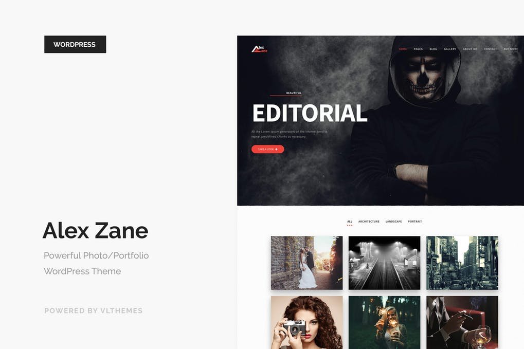 Alex Zane – Photo/Portfolio WordPress Theme