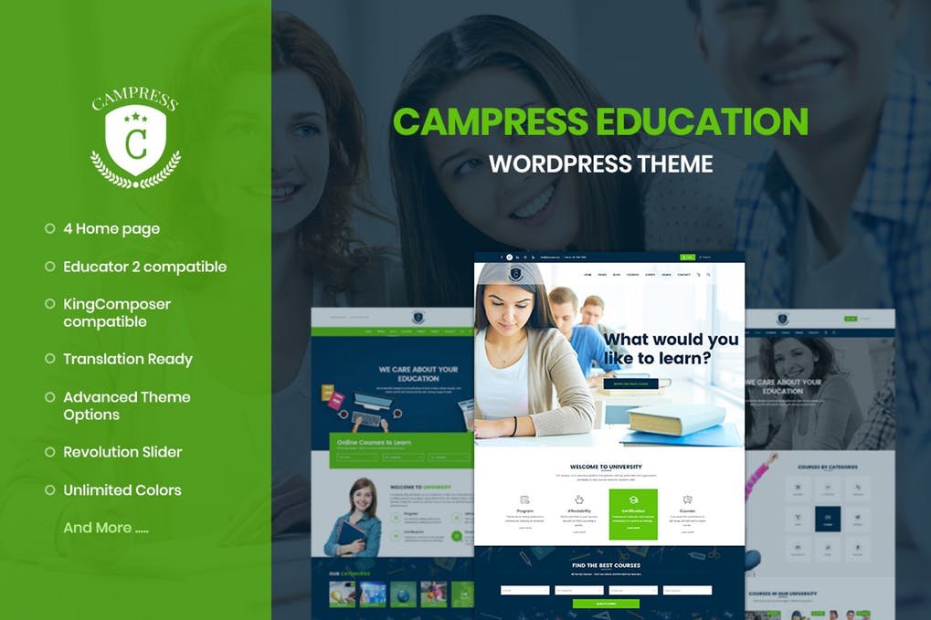 Campress – Education, Courses WordPress Theme