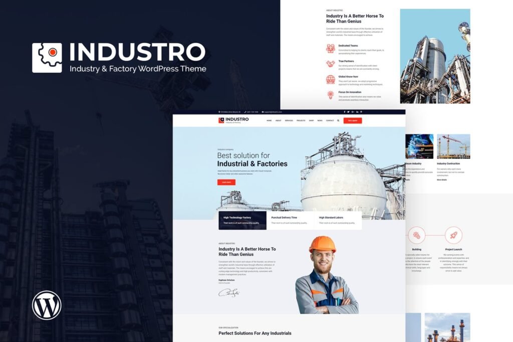 Industro – Tema WordPress para Indústrias