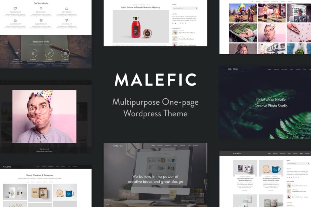 Malefic – One Page Responsive WordPress Theme