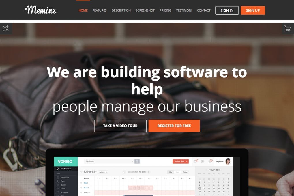 Meminz – Download Software Landing Page Theme