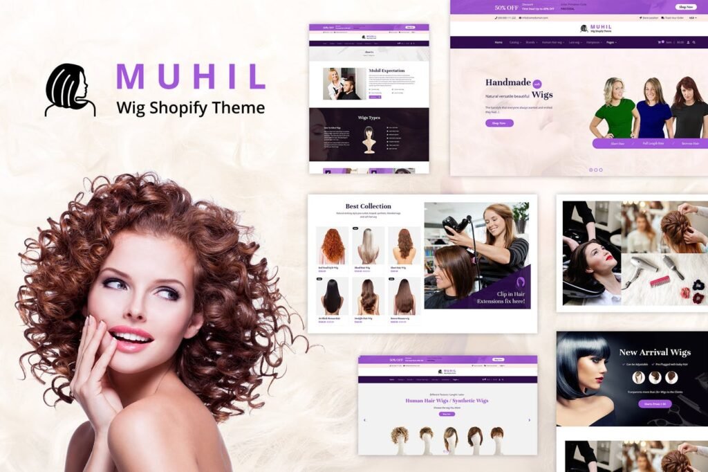 Muhil – Tema Shopify para loja de Cabelos e Perucas