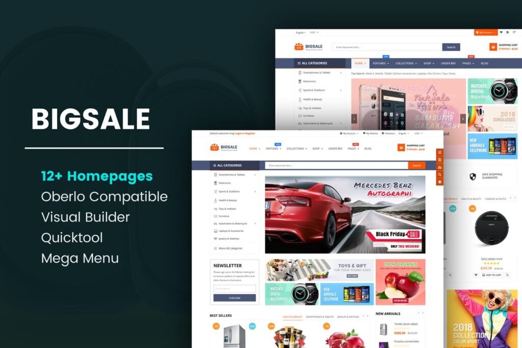 BigSale – Shopify em Bootstrap 4