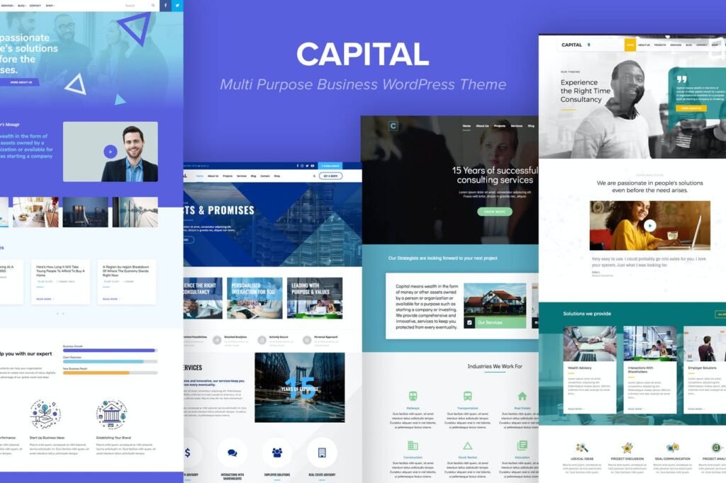Capital – Tema WordPress de Negocio, Múltiplas Finalidades