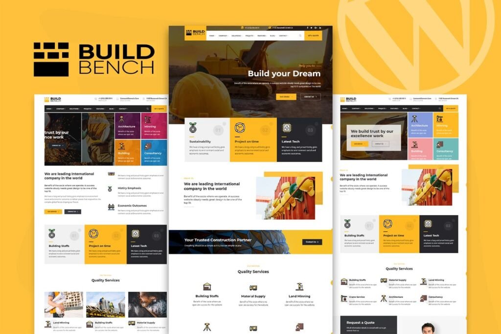 Buildbench – Tema WordPress para Construção Civil