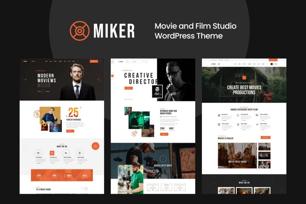 Miker – Tema WordPress para Empresas de Filmagens e Cinema