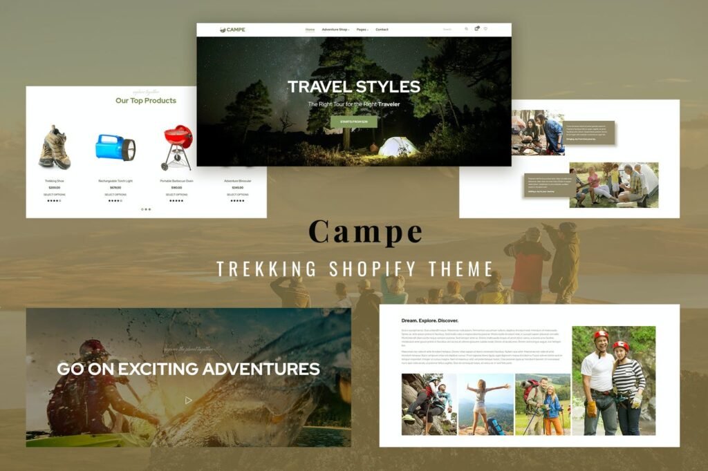 Campe – Tema Shopify de Aventura &  Camping
