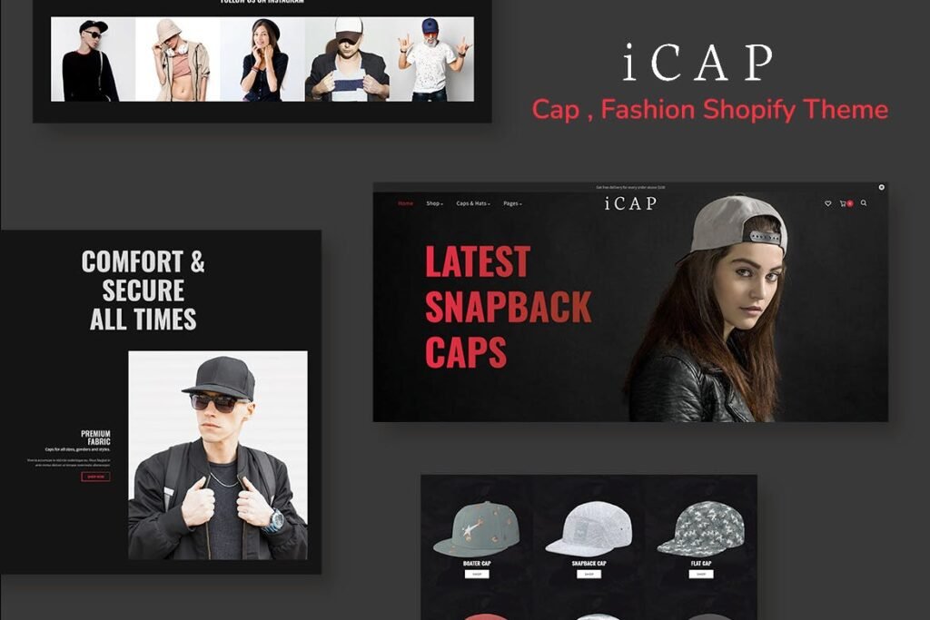 Icap – Tema Shopify de Bonés, Moda e Acessórios