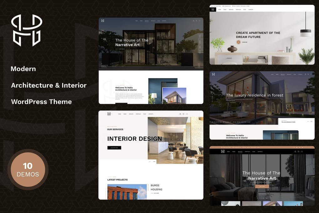 Hellix – Tema WordPress de Arquitetura Moderna